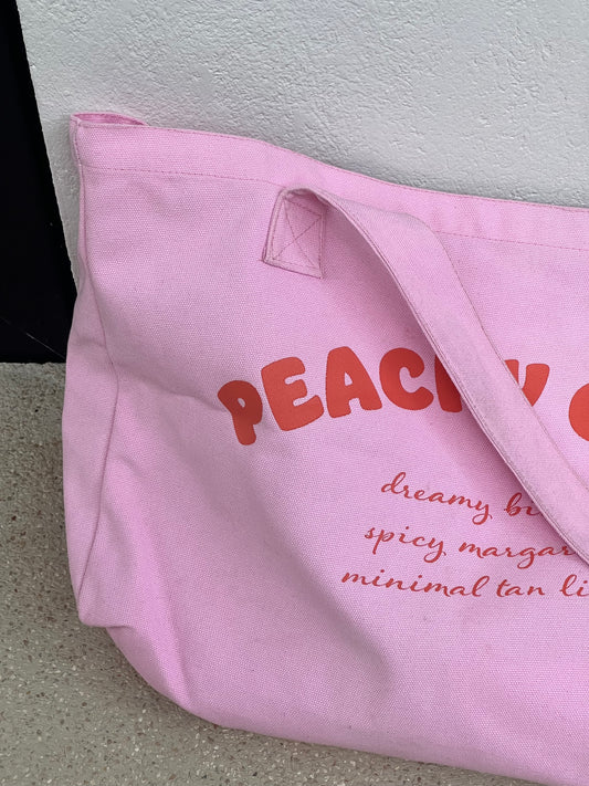 Peachy club beach bag